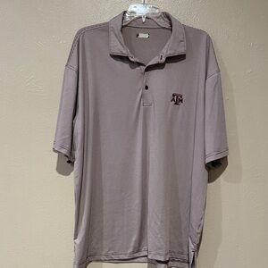 Men's Gray Polo Shirt with Embroidered Logo